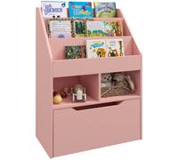 Libreria per Bambini con Ripiani Mensole e Cassetto 60x29,9x90 cm in MDF Rosa