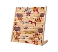 Libreria per bambini in legno con facile accesso per bambini dai 3 anni in su, altezza ideale per sala giochi o aula con design a forma di animale, 60 x 30 x 80 cm