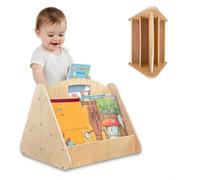 Libreria per bambini in legno, libreria Montessori, adatta per camera dei bambini, asilo nido e aula, libreria per bambini, espositore in legno portatile, organizzazione dei giocattoli, arredamento pe