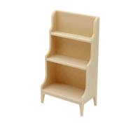 Libreria per Casa delle Bambole, Scaffale Portaoggetti, Decorazione per Casa delle Bambole, Design Realistico 1/12, Espositore per Accessori in Miniat, Colore del Legno