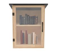 Libreria per esterni, libreria impermeabile in legno per fai da te | Divisione comunitaria e scolastica, scambio di libri di quartiere resistente alle intemperie per letteratura
