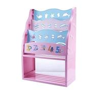 Libreria Per Libri E Decorazioni Scaffale Per Libri Scaffale Per Giocattoli Per La Casa Semplice Scaffale Per Libri Scaffale Per Immagini In Plastica Per Cartoni Animati(Pink 4Tiers,Without basket)