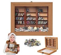 Libreria per paure in Miniatura,Libreria per Alleviare L'Ansia,Miniatura Scaffale in Legno con 200 Libri Libreria,Regalo per Appassionati di Libri e Miniature, Mini Libreria Ornamentale Decorativo
