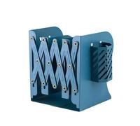 Libreria per scrivania, piccola libreria telescopica, libreria da scrivania con portapenne, organizer in metallo, ripiano superiore organizer