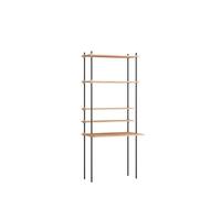 Libreria Per Spazio di Lavoro MOEBE Shelving Single Oak/ Nero