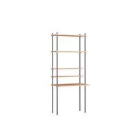 Libreria Per Spazio di Lavoro Shelving Single Oak/ Nero