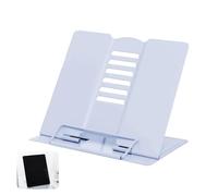 Libreria pieghevole in metallo per libri di cucina, multifunzione, con 6 posizioni regolabili, per bambini, per scuola, cucina e ufficio (blu)