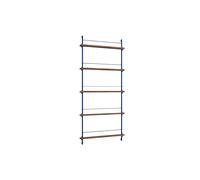 Libreria Portariviste Alta in Rovere Affumicato/blu Intenso