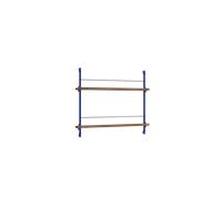 Libreria Portariviste Moebe Piccolo in Rovere Affumicato/blu Intenso