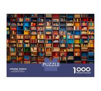 Libreria Puzzle 1000 Pezzi In Libri a colori Cartone Pressato, Un Puzzle Per Gioco Edugattoivo Sfida, Ideale Per Hobby Invernale, Regalo Per Coppie 38x26cm/1000pcs