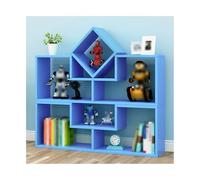 Libreria regolabile in legno, la tavola ispessita può essere posizionata liberamente come scaffale espositivo, adatta for ufficio e casa(Color4)