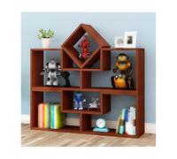 Libreria regolabile in legno, la tavola ispessita può essere posizionata liberamente come scaffale espositivo, adatta for ufficio e casa(Color9)