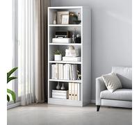 Libreria resistente ad alta capacità con base rialzata più stili scaffali aperti ideale per oggetti di grandi dimensioni vetrina bianca a 5 strati 40 cm