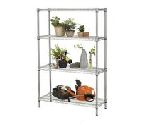 Archimède Kit scaffale Outdoor 4 ripiani acciaio zincato 36x90x137 cm cromato Serena Group