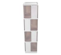 Libreria Rotante 360 Visualizza Rack di Stoccaggio di Grande capacità per Soggiorno Camera da Letto, Materiale PP Robusto (Dimensione di 4 livelli: 26x26x54cm)