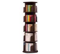 Libreria Rotante A 2/3/4/5/6 Piani con Torre di Libri Marrone Libreria Rotante Rotonda A 360 Esposizioni per La Camera da Letto del Soggiorno(40 * 159cm)