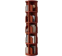 Libreria rotante a 360 gradi - Mensola angolare da pavimento rotonda per soggiorno, camera da letto, studio