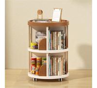 Libreria rotante a torre con ruote, organizer rotante a 360° per camera dei bambini, camera da letto, ufficio, angolo spazio