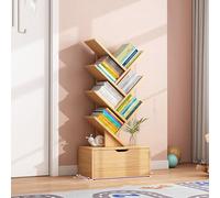 Libreria rotante - Design a forma di T con doppio rinforzo per ampio spazio di archiviazione, vetrina verticale, elegante soluzione salvaspazio per l'organizzazione domestica, perfetta per qualsiasi