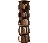 Libreria rotante in legno a 360 gradi, organizer rotondo da pavimento, mensola angolare per camera da letto, soggiorno, ufficio, biblioteca, piccolo spazio (include solo libreria)