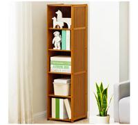 Libreria rotante in legno massello, scaffale multistrato per libri, CD e giornali, 40 x 127 cm, design moderno, soluzione salvaspazio