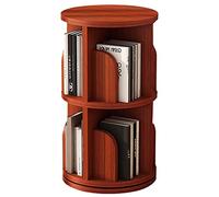 Libreria rotante in legno massello, scaffale rotondo a 360 gradi, per studio, soggiorno, camera da letto, libreria da pavimento