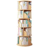 Libreria rotante per bambini, a doppia base, in legno, per giocattoli e libri, multistrato, per la casa, design elegante e funzionale (160 x 40 cm, color legno)