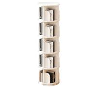 Libreria rotante per bambini e adulti, scaffale angolare a 2/3/4/5 ripiani, per camera da letto, soggiorno, studio, colore bianco, dimensioni: 39 x 162 cm, design salvaspazio