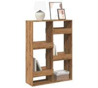 Libreria Rovere Artigianale 100x33x135 cm in Legno Multistrato - Rustic Wooden Bookshelf for Living Room Office Handmade Storage Shelf with 5 Open Compartments Sturdy & Durable Furniture
