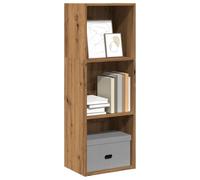 Libreria Rovere Artigianale 40x30x114 cm in Legno Multistrato - Rustic Wood Bookshelf for Living Room Bedroom Durable Chipboard Storage Shelf with Wall Mount - Spacious Display Books DVDs Decor