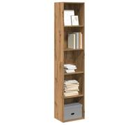 Libreria Rovere Artigianale 40x30x189 cm in Legno Multistrato - Modern Bookshelf for Living Room Bedroom Durable Particle Board with Smooth Surface Easy Assembly Maintenance - Books DVDs Decor