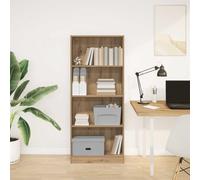 Libreria Rovere Artigianale 60x24x143 cm in Legno Multistrato - Rustic Bookshelf for Living Room Bedroom Durable Multilayer Wood with Spacious Storage Easy Assembly Maintenance - Wall Mountable