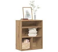 Libreria Rovere Artigianale 60x30x71,5 cm Legno Multistrato - Elegant Bookcase for Living Room Office Sturdy Particle Board Shelf for Books, Decor Plants Easy Assembly Maintenance - Wall Mountable