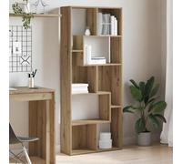 Libreria Rovere Artigianale 67x24x161 cm in Truciolato, Modern Bookshelf with Ample Storage Space, Sturdy Multilayer Wood, Versatile Horizontal or Vertical Use, for Living & Bedroom Organization