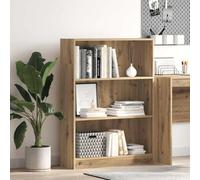 Libreria Rovere Artigianale 80x24x109 cm in Legno Multistrato - Rustic Bookshelf for Living Room Bedroom - Durable Plywood Storage Shelf with Open Compartments for Books, Decor, Multimedia Devices