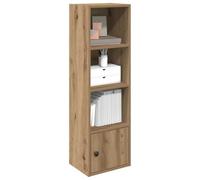 Libreria Rovere Artigianale in Legno Multistrato 31x24x102 cm, Bookcase with Door and Shelves, Sturdy and Durable Chipboard, Modern Storage Solution for Living Room, Bedroom, Clean and Assemble