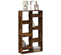 Libreria Rovere Fumo 100x33x175 cm in Legno Multistrato - Modern Wooden Bookcase for Living Room Office Sturdy Storage Shelf with 5 Adjustable Shelves Easy Assembly - Rustic Brown Finish