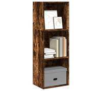 Libreria Rovere Fumo 40x30x114 cm in Legno Multistrato - Modern Bookcase with 4 Open Shelves, Sturdy Particle Board, Space Saving Design for Living Room, Bedroom, Office Easy & Wall Mountable