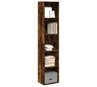 Libreria Rovere Fumo 40x30x189 cm in Legno Multistrato - Modern Bookshelf for Living Room Bedroom Durable Particle Board with Smooth Surface Easy Assembly Maintenance Spacious Storage Books & Decor