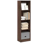 Libreria Rovere Marrone 40x24x143 cm in Legno Multistrato, Bookshelf with Large Storage Space, Sturdy and Durable Wooden Shelf for Living Room, Bedroom, Office, Easy to Clean and Assemble