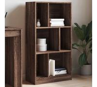 Libreria Rovere Marrone 57x28,5x107,5 cm in Legno Multistrato - Modern Bookshelf with 6 Compartments for Home Office Durable Multilayer Wood Easy to Clean Organize Books, Decor & Collectibles
