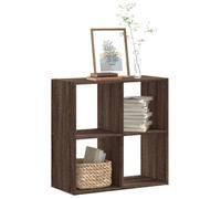 Libreria Rovere Marrone 68.5x32x68.5 cm in Legno Multistrato - Modern Bookshelf with 4 Shelves for Living Room Office Sturdy Plywood Storage Shelf for Books, Decor, Photos Easy to Clean & Maintain