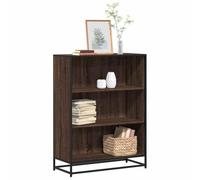 Libreria Rovere Marrone 80,5x35x107,5 cm in Legno Multistrato - Moderna Libreria a Scaffale con 3 Ripiani Spaziosi, Design Industriale per Soggiorno, Camera da Letto, Ufficio, Stabile e Resistente
