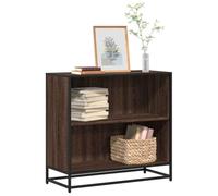 Libreria Rovere Marrone 80, 5x35x76 cm in Legno Multistrato - Moderna Libreria a Scaffale con Ripiani Spaziosi per Soggiorno, Camera da Letto - Struttura Stabile in Metallo, Design Industriale