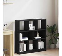Libreria Rovere Nero 97,5x29,5x100 cm in Legno Multistrato - Moderna Libreria a 8 Ripiani per Libri e Oggetti Decorativi, Scaffale per Soggiorno o Studio, Design Funzionale e Resistente all'Umidità