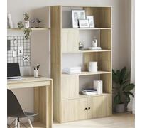 Libreria Rovere Sonoma 100x36x189 cm in Legno Multistrato - Modern Bookcase with Multiple Shelves for Living Room Bedroom Sturdy Wooden Storage Shelf for Books Decorations Easy Assembly & Maintenance
