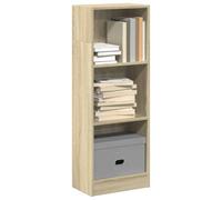 Libreria Rovere Sonoma 40x24x109 cm in Truciolato - Modern Wooden Bookshelf with 4 Open Shelves for Living Room Bedroom - Durable Multilayer Board, Easy Assembly, Wall Mountable Storage Furniture