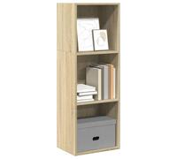 Libreria Rovere Sonoma 40x30x114 cm in Legno Multistrato, Modern Bookcase with 4 Open Shelves for Living Room & Bedroom, Durable Particle Board Storage Shelf for Books, Decor, Easy Assembly & Clean