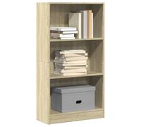 Libreria Rovere Sonoma 60x24x109 cm in Legno Multistrato - Modern Bookcase with 4 Open Shelves for Living Room Bedroom Sturdy Plywood Storage Shelf for Books, Decor Media Easy Assembly & Clean