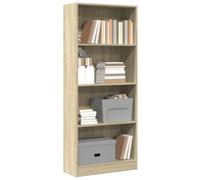 Libreria Rovere Sonoma 60x24x143 cm in Legno Multistrato - Modern Bookshelf for Living Room Bedroom Durable Multilayer Wood with Smooth Surface Spacious Storage for Books, Decor & More